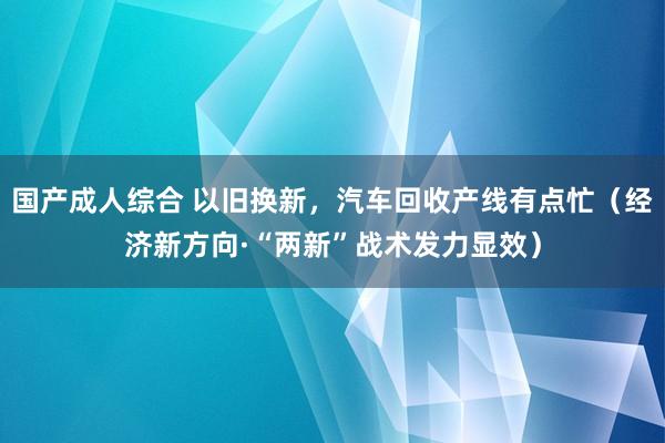 国产成人综合 以旧换新，汽车回收产线有点忙（经济新方向·“两新”战术发力显效）